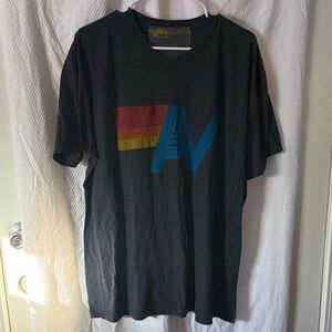 Aviator Nation Unisex XXL Organic Cotton Gray Large Logo T-Shirt True To Size